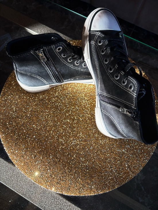 Blowfish Malibu Shoes - Blowfish Malibu NWT Black Canvas High-Top Sneakers/embellished stones. Size 7